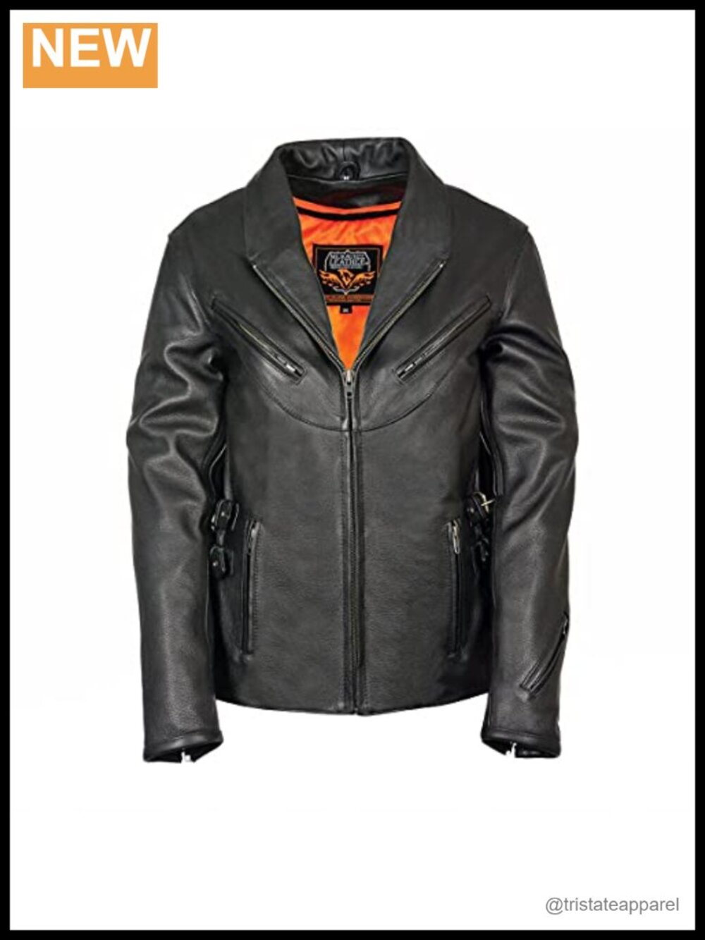 Women's Leather Motorcycle Jacket with Zip-Out Thermal Liner